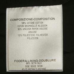 Pre Owned Gucci Black /Gold Crepe Blazer & Skirt Set S