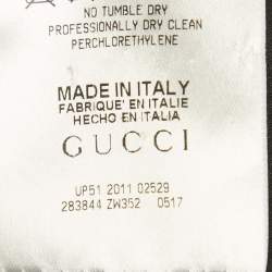 Pre Owned Gucci Black /Gold Crepe Blazer & Skirt Set S