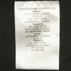 Pre Owned Gucci Black /Gold Crepe Blazer & Skirt Set S