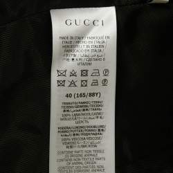 Pre Owned Gucci Black Wool Belted Jacket S