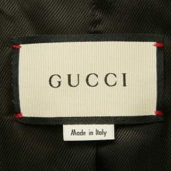 Pre Owned Gucci Black Wool Belted Jacket S