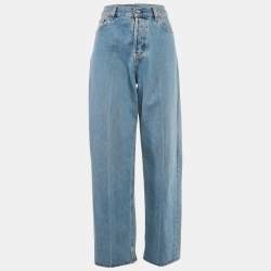 Pre Owned Gucci Blue Denim Straight-Leg Jeans M Waist 29"