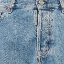 Pre Owned Gucci Blue Denim Straight-Leg Jeans M Waist 29"