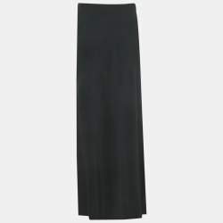 مملوكة مسبقًا Gucci Black Sateen Flared Maxi Skirt M