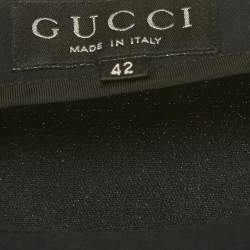 مملوكة مسبقًا Gucci Black Sateen Flared Maxi Skirt M