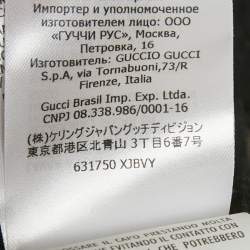 مملوكة مسبقًا ليجنز غوتشي تول شفاف مطرز GG أسود مقاس كبير جداً