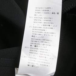 Pre Owned فستان غوتشي أسود بكشكش شبكي من القماش الكبير - إكس لارج