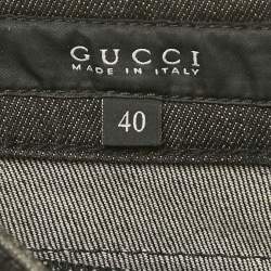 مملوكة مسبقًا بنطلون جينز غوتشي فيوسوكس دِينِم أسود صغير