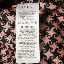 Pre Owned Gucci Pink & Black Tweed Oversized Blazer M