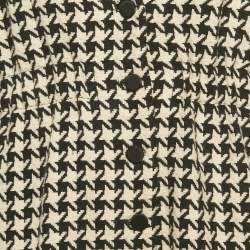 Pre Owned Gucci Black /White Houndstooth Wool Blend Playsuit M