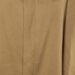 Pre Owned Gucci Brown Wool Button Front Mid Length Coat XL