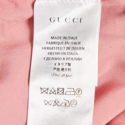 Pre Owned Gucci Black/White Tweed GG Logo Metal Detail Mini Skirt S