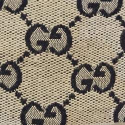 Pre Owned Gucci Blue GG Supreme Jacquard Button Detail Short Skirt M