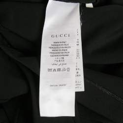 Pre Owned Gucci Black Stretch Crepe Shift Dress XS