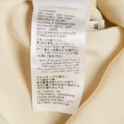 Pre Owned Gucci Cream Silk Button Down Shirt S