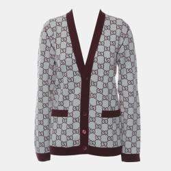 Pre Owned Gucci GG Reversible Knitted Cardigan