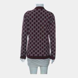 Pre Owned Gucci GG Reversible Knitted Cardigan