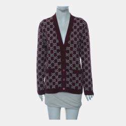 Pre Owned Gucci GG Reversible Knitted Cardigan