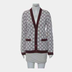 Pre Owned Gucci GG Reversible Knitted Cardigan