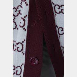 Pre Owned Gucci GG Reversible Knitted Cardigan