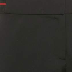 Pre Owned Gucci Black Web Trim Waist Jersey Leggings M