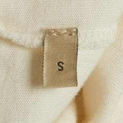 Pre Owned Gucci x Pikarar White Embroidered Jersey T-shirt S