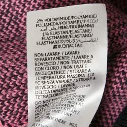 Pre Owned Gucci Pink GG Jacquard Wool Short Sleeve Pullover XXS