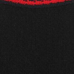 Pre Owned Gucci Black Tweed Midi Skirt M