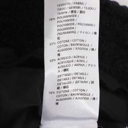 Pre Owned Gucci Black Tweed Midi Skirt M