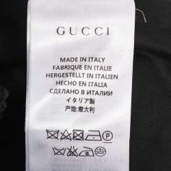 Pre Owned Gucci Black Tweed Midi Skirt M