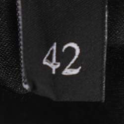 Pre Owned Gucci Black Tweed Midi Skirt M