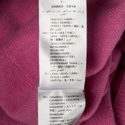Pre Owned Gucci Pink Carillon Print Silk & Wool Reversible Cardigan L