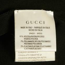 Pre Owned Gucci Black Jersey Detail Metal Detail Short Dress S
