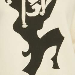 Pre Owned Gucci Cream Chateau Marmont Hollywood Print Cotton Hoodie XL