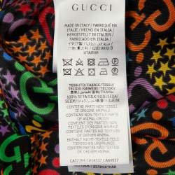 Pre Owned Gucci Multicolor GG Psychedelic Print Silk Pajama Top M