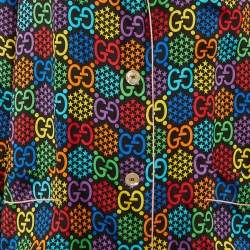 Pre Owned Gucci Multicolor GG Psychedelic Print Silk Pajama Top M