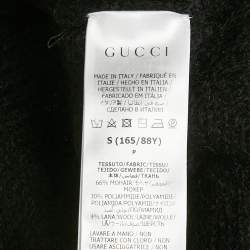 Pre Owned Gucci Black Studded Mohair Wool V-Neck Sweater S