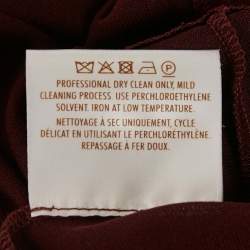 Pre Owned Gucci Burgundy Jersey Sleeveless Short Dress S