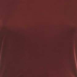 Pre Owned Gucci Burgundy Jersey Sleeveless Short Dress S