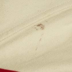 Pre Owned Gucci Beige Web Trim Denim Hypnotism Jeans S/Waist 28"