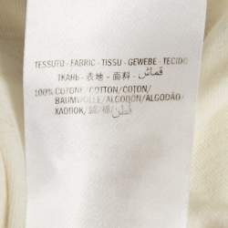 Pre Owned Gucci Cream Printed Jersey T-Shirt M