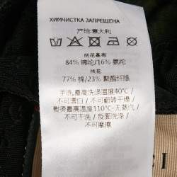 Pre Owned Gucci Black GG and Stars Embroidered Tulle Sheer Top S