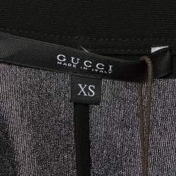 Pre Owned Gucci Black Jersey Pocket Front Mini Dress XS