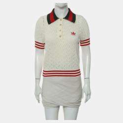 Pre Owned Gucci x Adidas Lace Polo Shirt