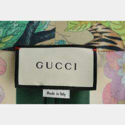 Pre Owned Gucci Multicolor Silk Animal Printed Pleated Dress