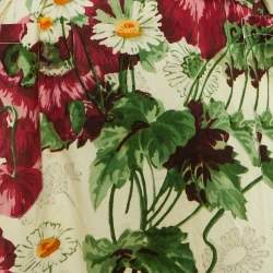 Pre Owned Gucci Multicolor Floral Print Cotton Maxi Dress XS