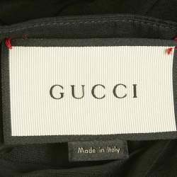 مملوكة مسبقًا Gucci Black Silk Gathered Midi Skirt M