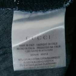 مملوكة مسبقًا بنطلون جينز غوتشي سكيني دنيم أزرق كحلي مقاس وسط (ميديام) 31 إنش