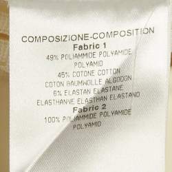 Pre Owned بنطال غوتشي قطن مزين بشبك كريمي مقاس صغير