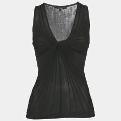 Pre Owned Gucci Black Jersey Tank Top S
